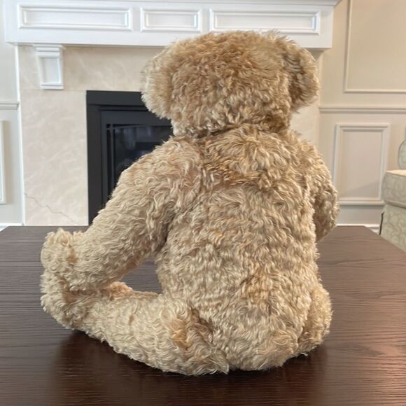 Large Jointed Cream Teddy Bear Excellent Condition 22” Tall Enormous Rare Vintag - Picture 3 of 6